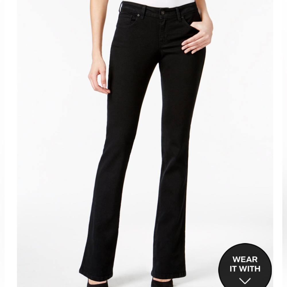 Made for Macy’s Style & Company Black Bootcut Jeans